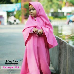 Gamis Set Ruqoyyah Pink Size M